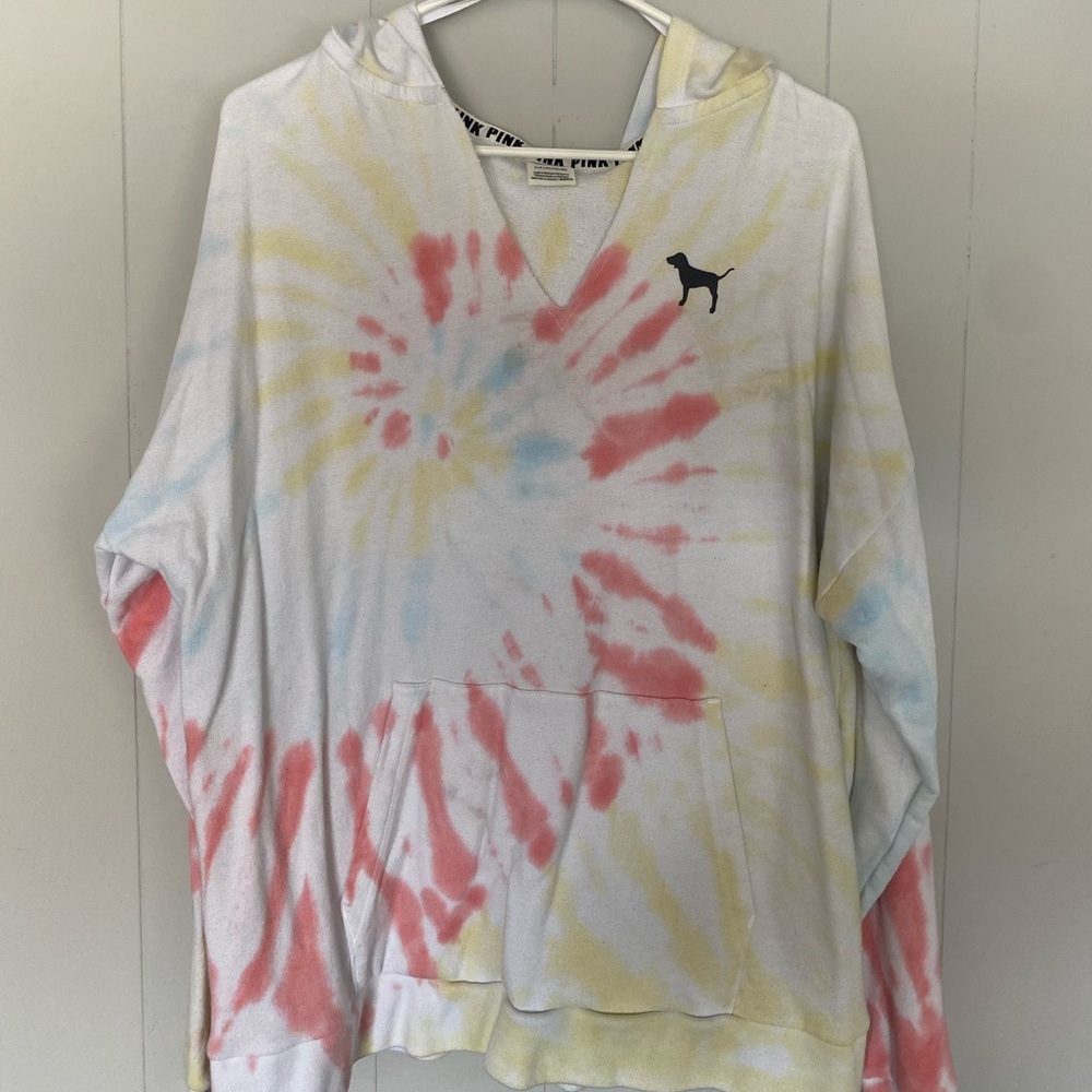 Pink Oversize Tie dye Hoodie